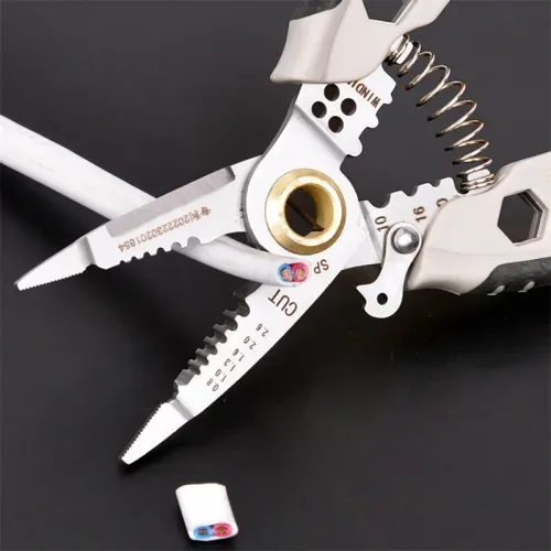 Premium 7-inch Multi functional Wire Stripper - Professional Tool Gift Electrician Pliers for Wire Stripping Cutting Hand Tools