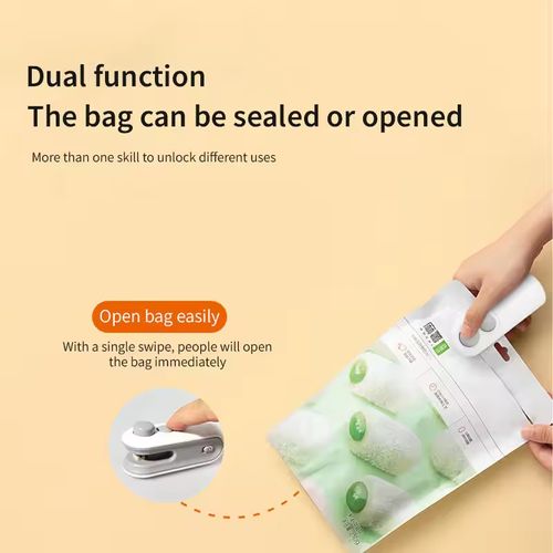 2PCS USB Rechargeable Portable Food Plastic Bag Sealer