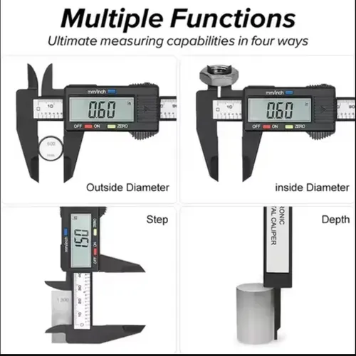 Electronic Digital Vernier Caliper 150mm Carbon Fiber Composites Measuring Tool