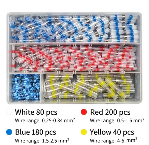 Waterproof Heat Shrink Tube With Solder Insulated Electrical Wire Terminal Butt Splice Solder Electric Connector Set