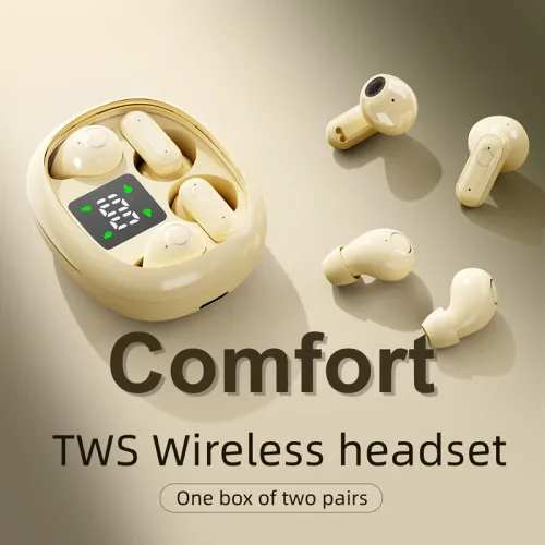 Wireless Bluetooth Headphones 2 Pairs Invisible Earbuds With Mic Sleep Sports Earphones