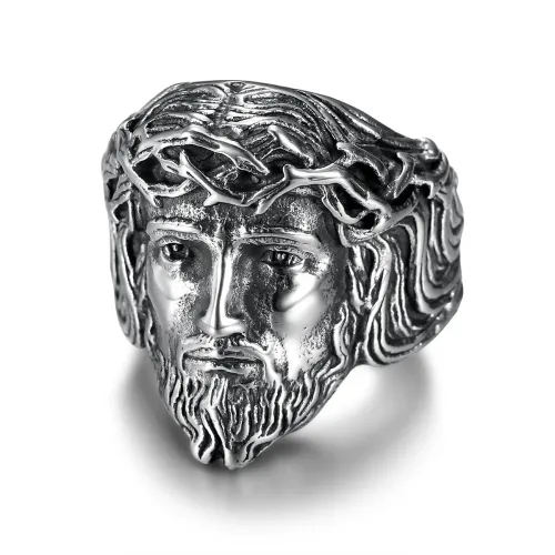 Vintage Gold Plated Greek Ring for Men Stainless Steel Mythology Engraved Accessory for Parties And Gifts