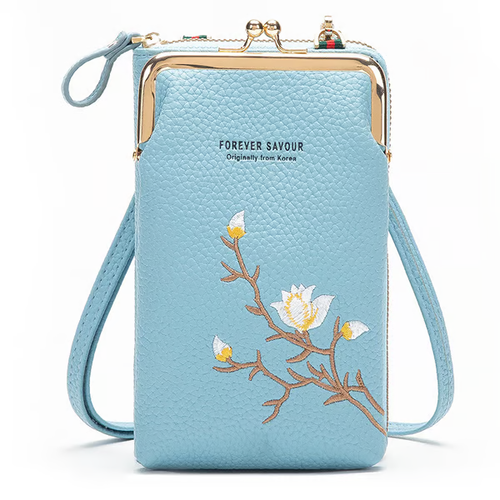 Women Sling Cross-Body Wallet with Mobile Cell Phone Holder