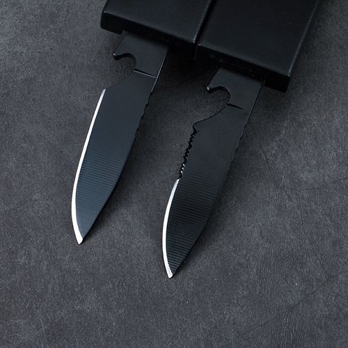 Belt knife, outdoor self-defense small knife, belt knife with bottle opener, men's gift.