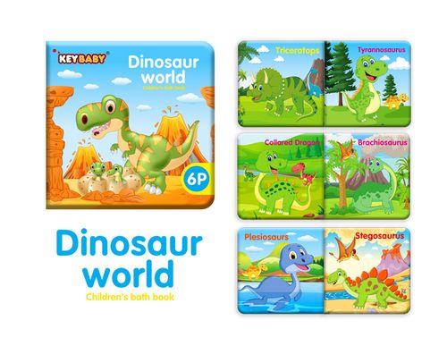 Children's Bath Books 4 books （Farm, Ocean, Dinosaur and Digital）