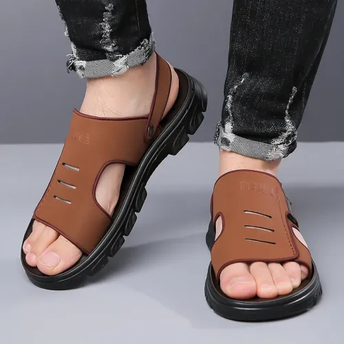 Men's Summer Comfortable Anti-Slip Wear-Resistant Beach Sandals Flip Flops