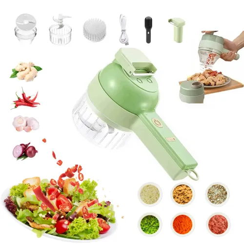 4 in 1 Handheld Electric Vegetable Cutter Wireless Food Processor Vegetable Slicer Set