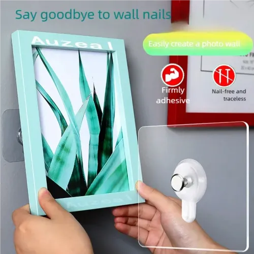 Self Adhesive Hooks Transparent Traceless Poster Photo Frame Clock Hangers Punch Free Screw Hook Multipurpose Screw
