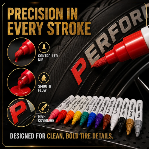 12 COLORS Oil-Based Waterproof Tire Marker Pen