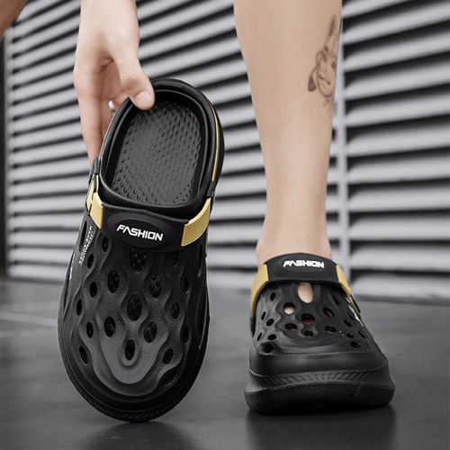 Men's thick soled shock-absorbing slippers, vacation sports and leisure shoes