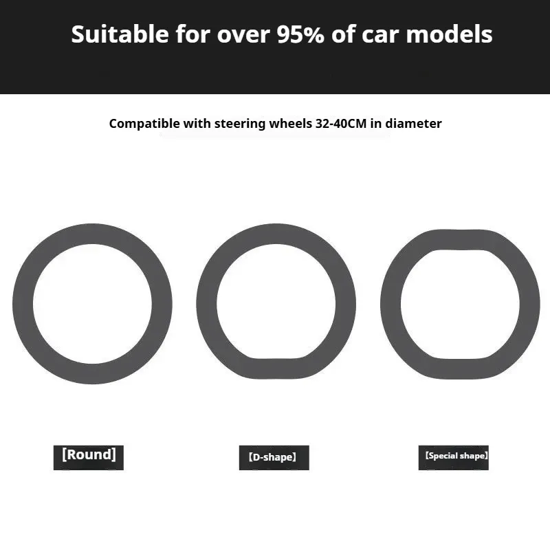 2PCS Car Silicone Steering Wheel Cover Men's And Women's Summer Fashion Sweat Wicking Non-slip All-season Model Thin And Soft