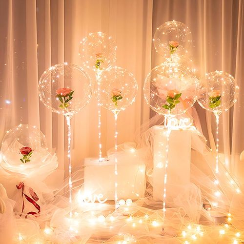LED balloon with a rose for unforgettable moments