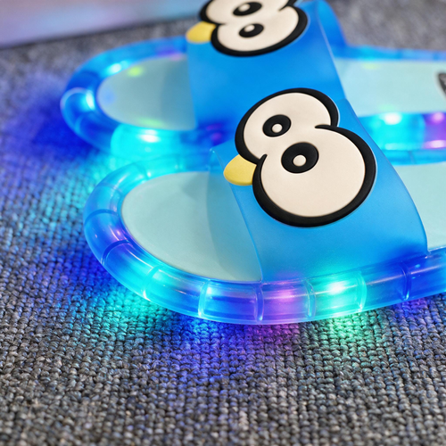 Fun LED-lit slippers (sandals with non-slip transparent soles)