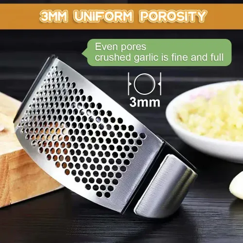 Stainless Steel Garlic Press Crusher Manual Garlic Chopper Garlic Chopping Tools Fruits and Vegetables Kitchen Gadge