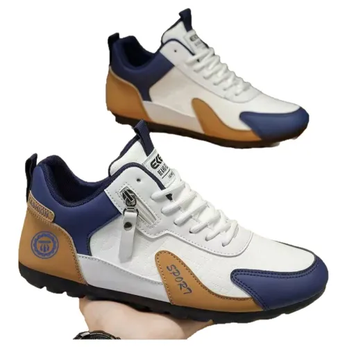 Casual Running Shoes Leather Upper Flat Sole Waterproof Soft Bottom Versatile Leisure Sport Youth Spring Autumn