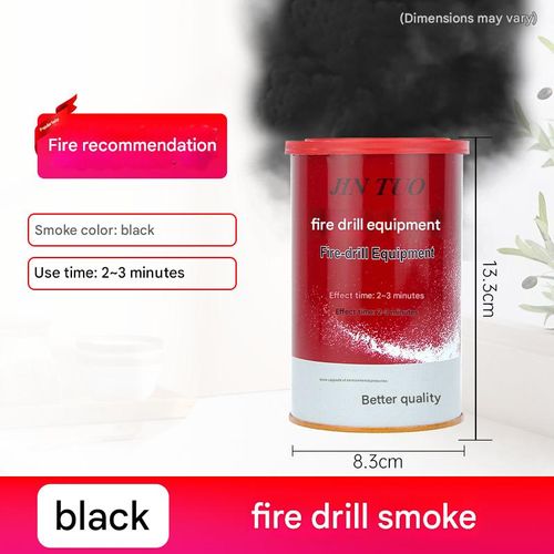 White, orange, black, red, yellow, red, stage fire drill, smoke tank drill, outdoor drill