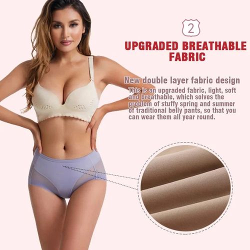 🌺🌺Seamless high-waisted ice silk bodycon briefs