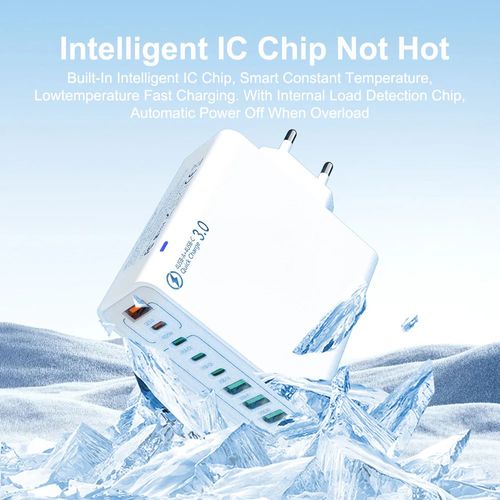 8 in 1 Waterproof Ports USB Fast Charger