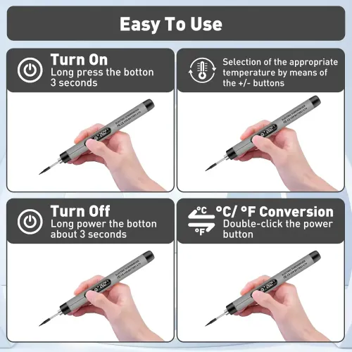 Smart soldering iron adjustable temperature welding tool