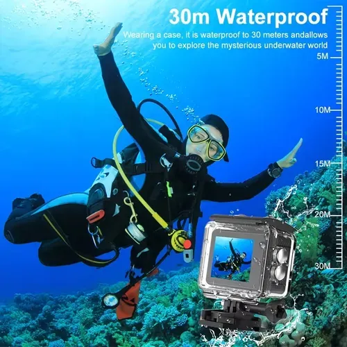 1080P🏍️💦 Waterproof Action Camera: Capture All Your Outdoor Thrills📸