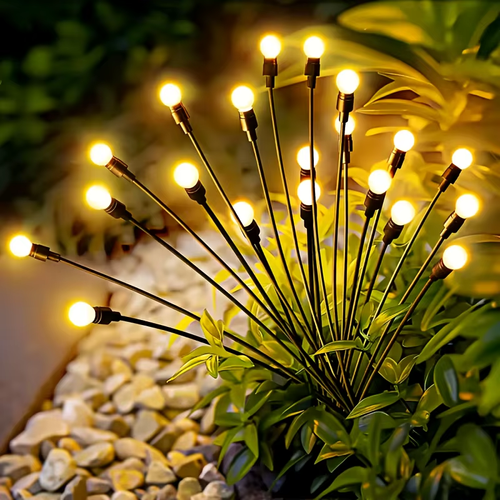 3PCS Solar Garden Lights Solar Firefly Swaying Decorative Light for Yard Pathway Christmas Halloween Decoration Ambient Lighting