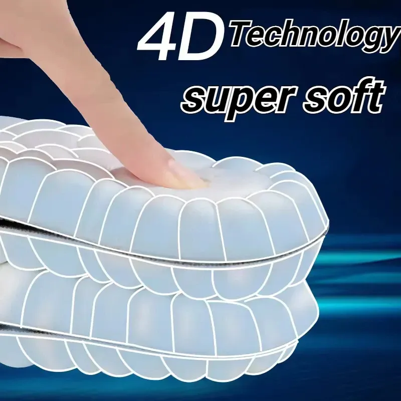 8PCS  4 Pair New 4D Massage Insoles Super Soft Sports Shoes Insole for Feet Running Baskets Shoe Sole Arch Support Orthopedic Inserts Unisex