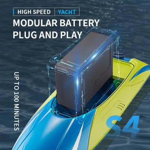 15KMh high-speed remote-controlled speedboat for  Waterproof dual rudder motor