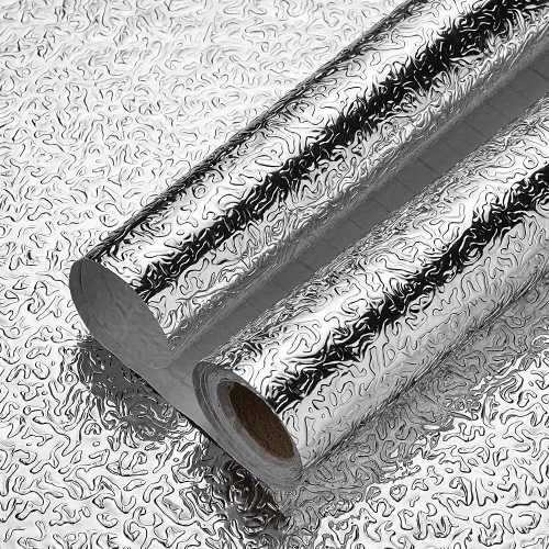 5m wall stickers self-adhesive aluminum foil wall stickers anti-oil waterproof anti-fire