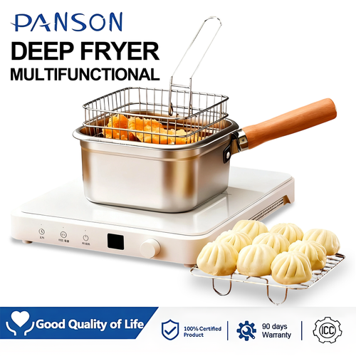Made in Germany Multifunctional Portable Stainless Steel Japanese Deep Drain Fryer Tempura Deep Fryer