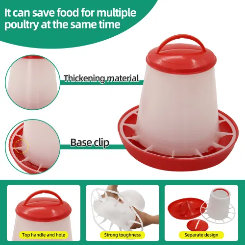 3kg+3L Chicken Feeder And Waterer Water Food Dispenser Automatic Chicken Birds Chick Waterer Feeding Bucket Container Supply
