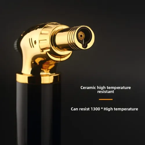 Portable Metal FlameBBQ Heating Ignition Grill Kitchen Blow Torch Adjustable Cooking Butane Gas Torch Lighter Burner Flame.