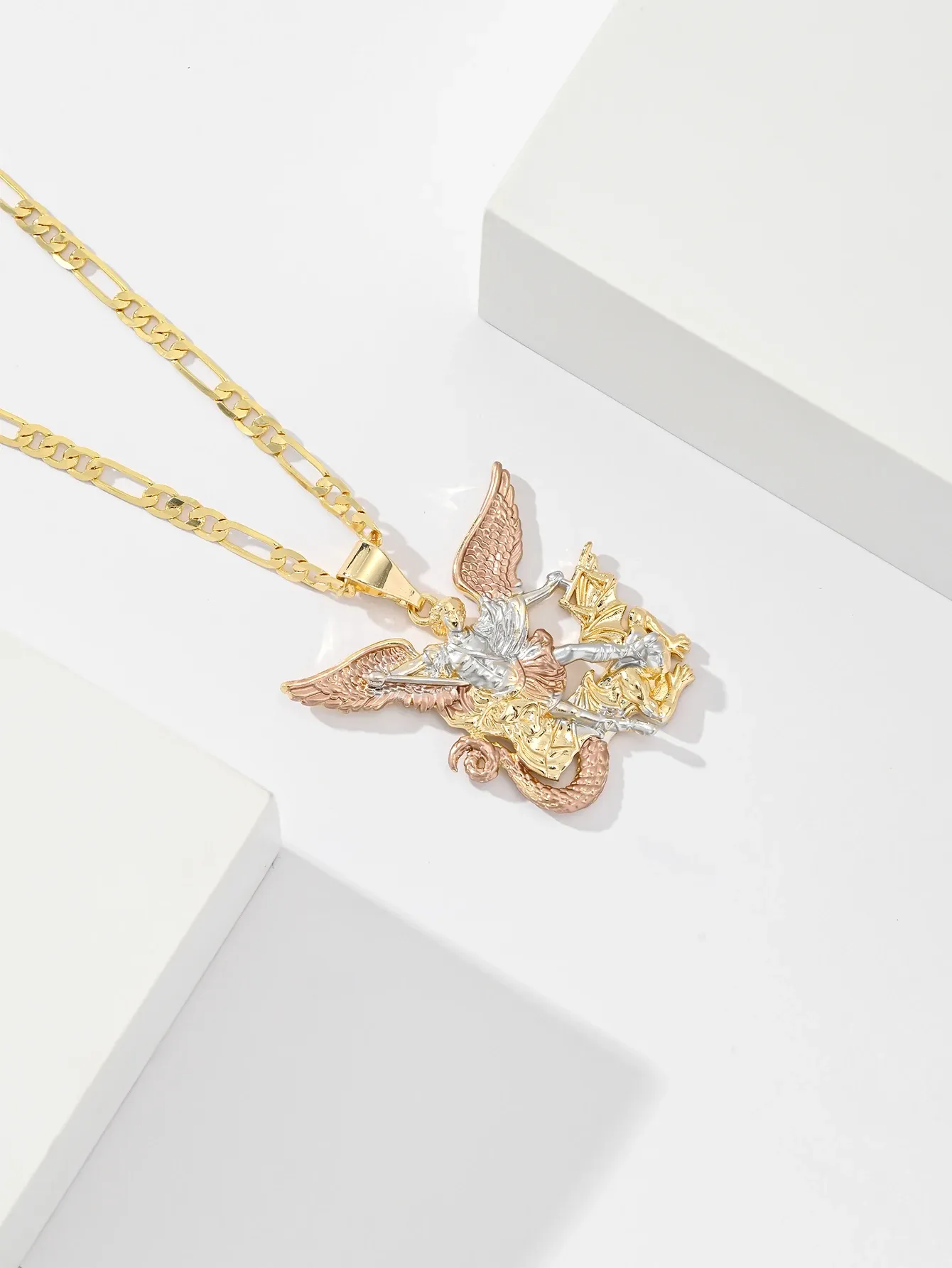 Elegant  Priest Pendant Necklace with Cubic Zirconia - Bohemian Style, Perfect for Holidays and Special Occasions