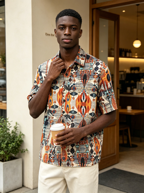Advanced men's short sleeved shirt