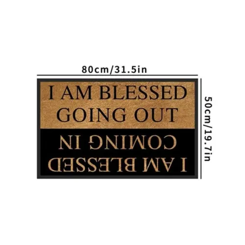 Outdoor Door Mat Outdoor Welcome Mats Anti-Slip Rug With Greeting Message Home Accessories For Garden Entrance Patio Kitchen