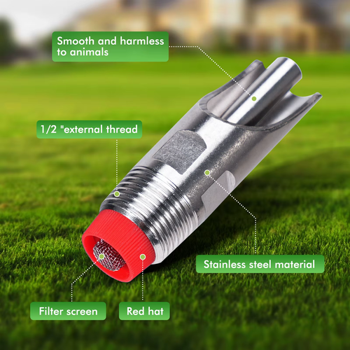10Pcs Heavy Duty Stainless Steel Automatic Pig Waterer Livestock Drinking Feeder Farm Animal Supplies Poultry Cattle Sheep