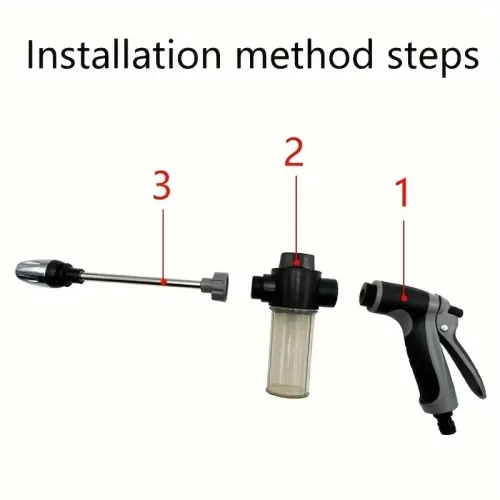 High pressure car wash water gun garden shower Long rod+independent foam pot