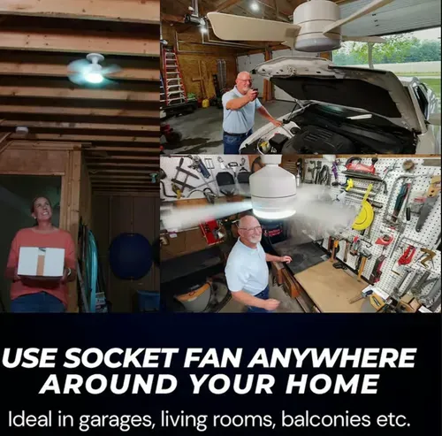 🔥LAST DAY 49% OFF🔥2-in-1 Socket Fan Light