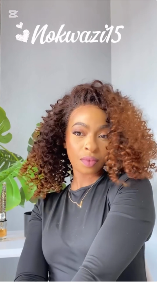 Lace-front, fluffy, natural-looking, small-curl full wig. 14 inches