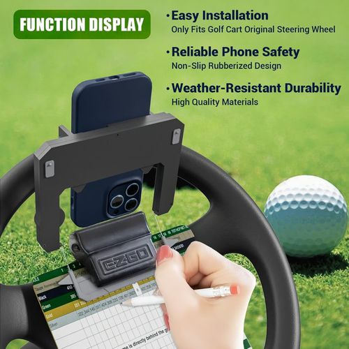 🌟⛳ Golf cart steering wheel phone holder