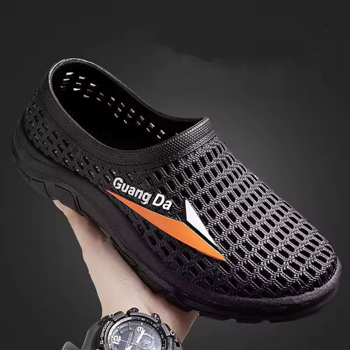 Men's Summer Thick Bottom Anti-slip Breathable Driving Outdoor Beach Sandals Comfortable Casual PVC Material Slip-On Shoes