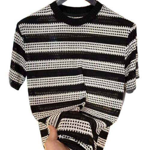 Men's striped short-sleeve T-shirt