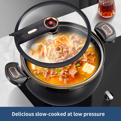 8L Ceramic Enamel Micro-Pressure Pot (28cm Large-Capacity Non-Stick Stew Pot)