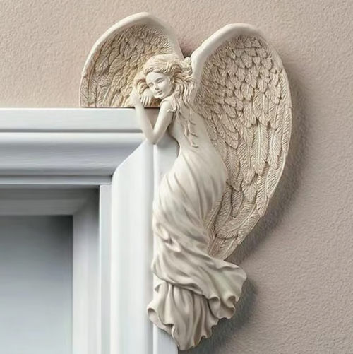 Door Frame Angel Wing Sculpture Retro Wall Decoration Frame Angel🔥