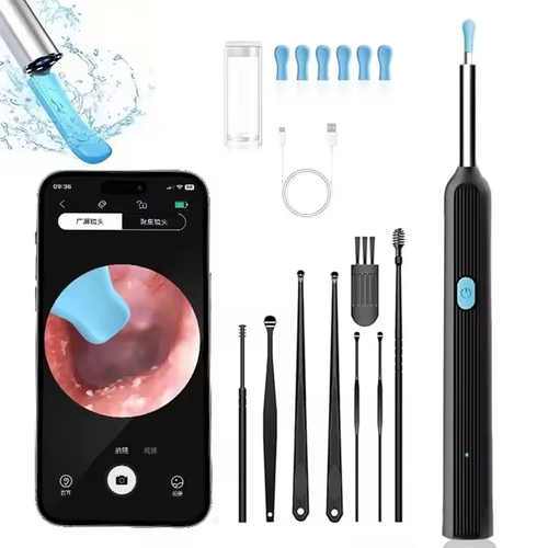 Visual Ear Wax Cleaner with Camera Safe Earwax Removal Endoscope with 5M Camera Luminous Otoscope Ear Cleaning Tools Ear Care