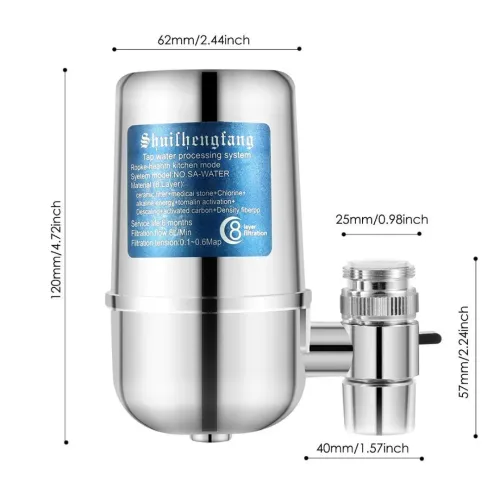 Faucet Water Filter Faucet Mount Water Filtration System Household Kitchen Water Purifier