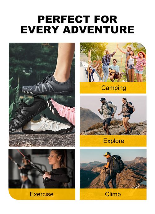 WHITE Five-Toe Quick-Drying, Non-Slip, Breathable, Soft-Soled Shoes