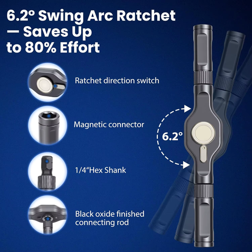 24in1 Multifunction Ratchet Screwdriver Set Multi Magnetic Bits Mini Repair Tool Kit Household Tool For PC & Desk Etc.