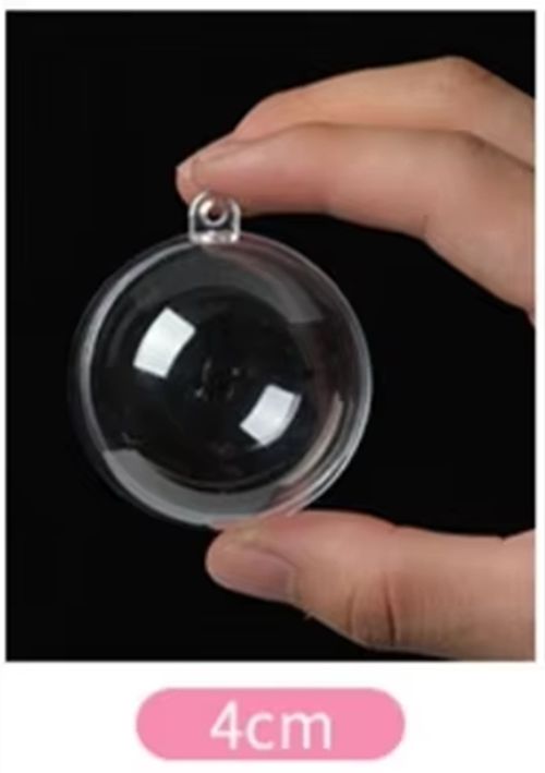 4cm and 8cm transparent decorative hemispheres 20 each