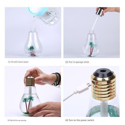 7-Color Auto-Changing Bulb Humidifier