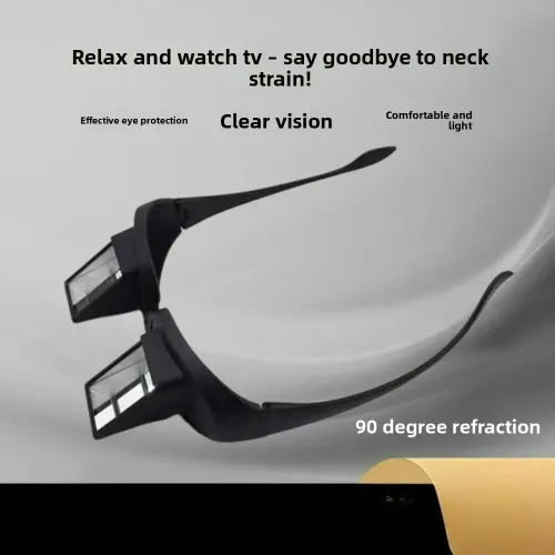 Lazy Man HD Prism Glasses Dual-Purpose Horizontal Eyewear for Watching Videos Reading Books & TV Hands-Free Reclining Viewing